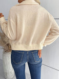 Hot selling solid color long sleeve lapel jacket