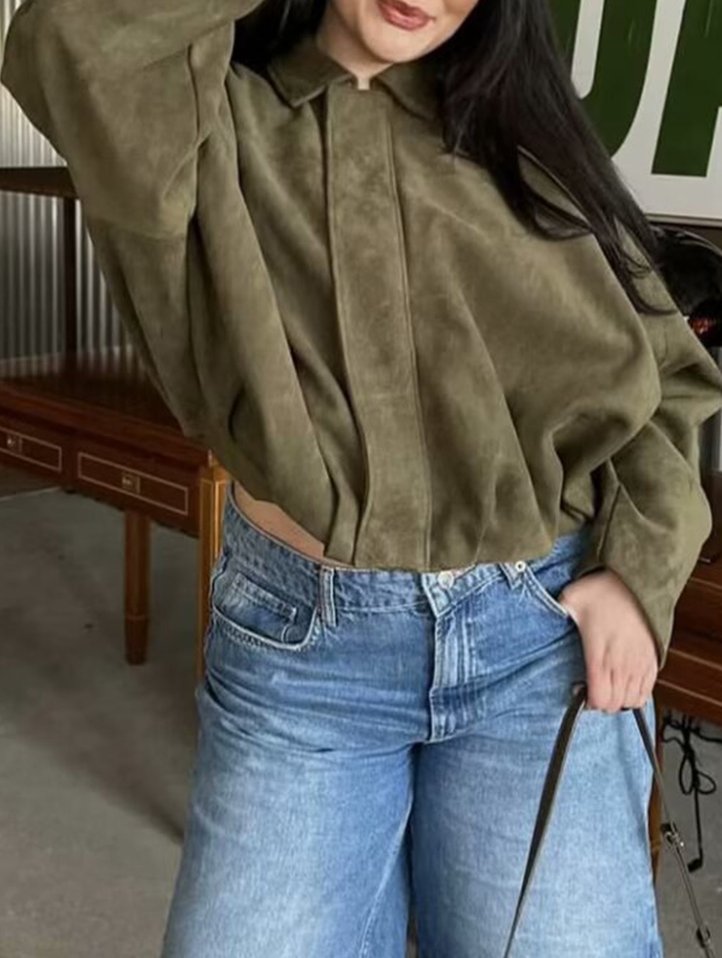 Vintage punk suede jacket