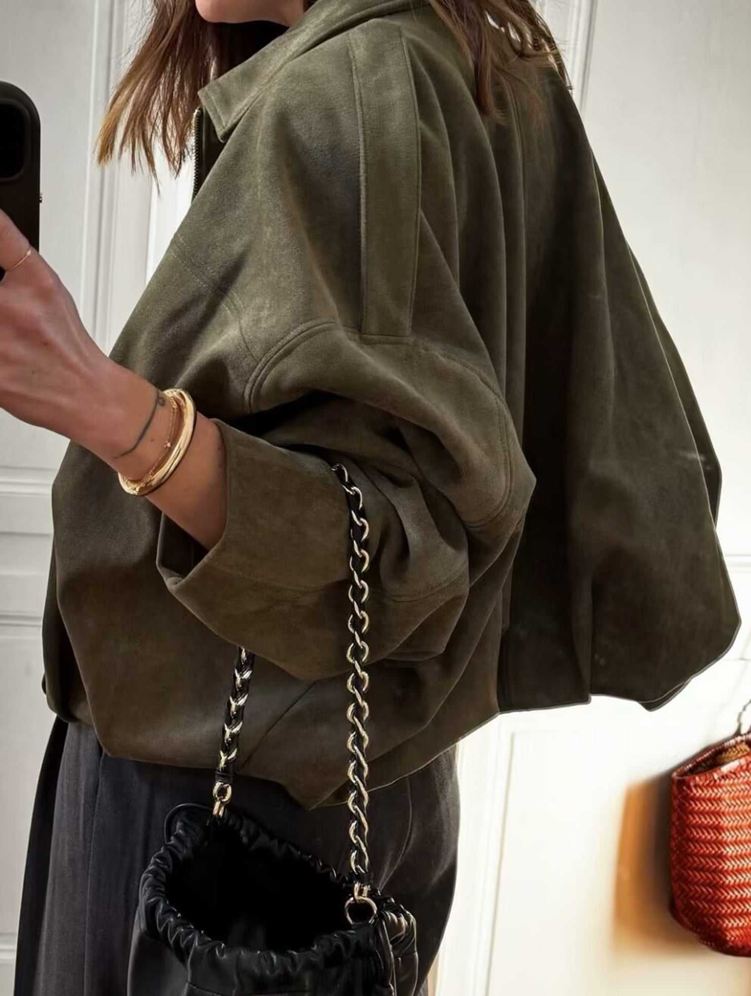 Vintage punk suede jacket