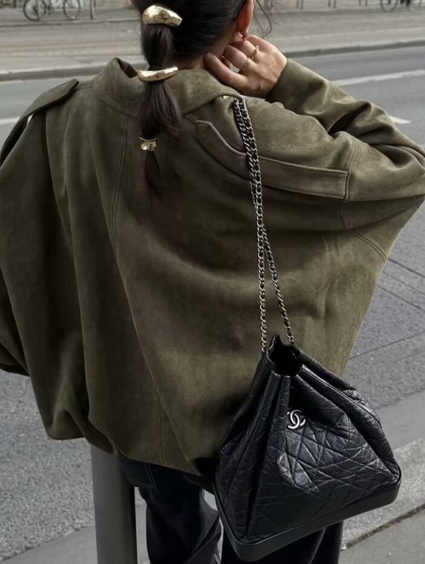 Vintage punk suede jacket