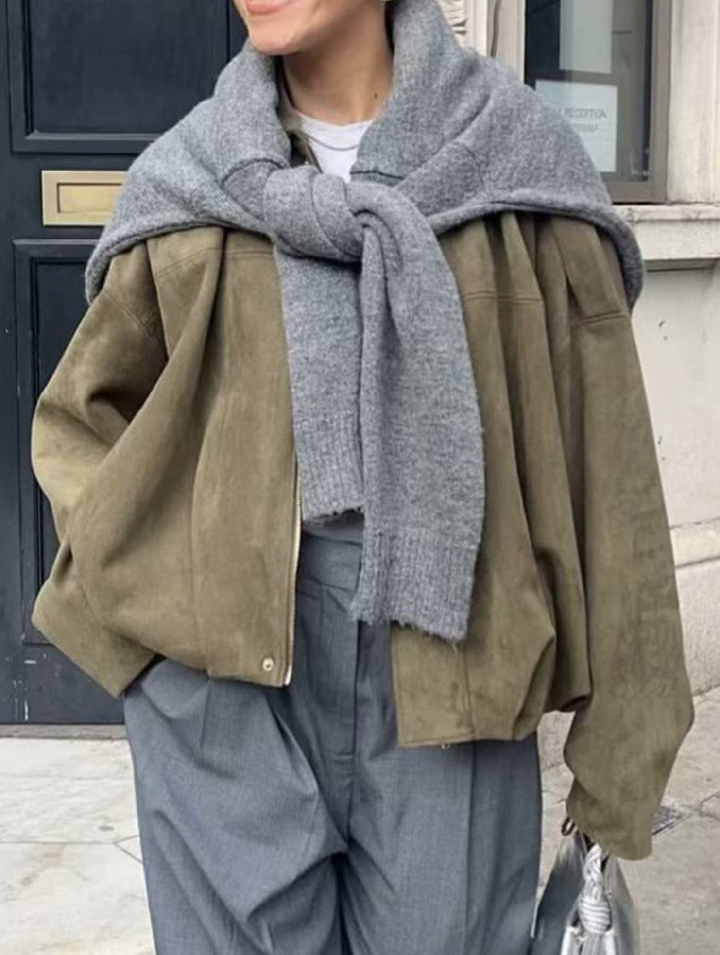 Vintage punk suede jacket