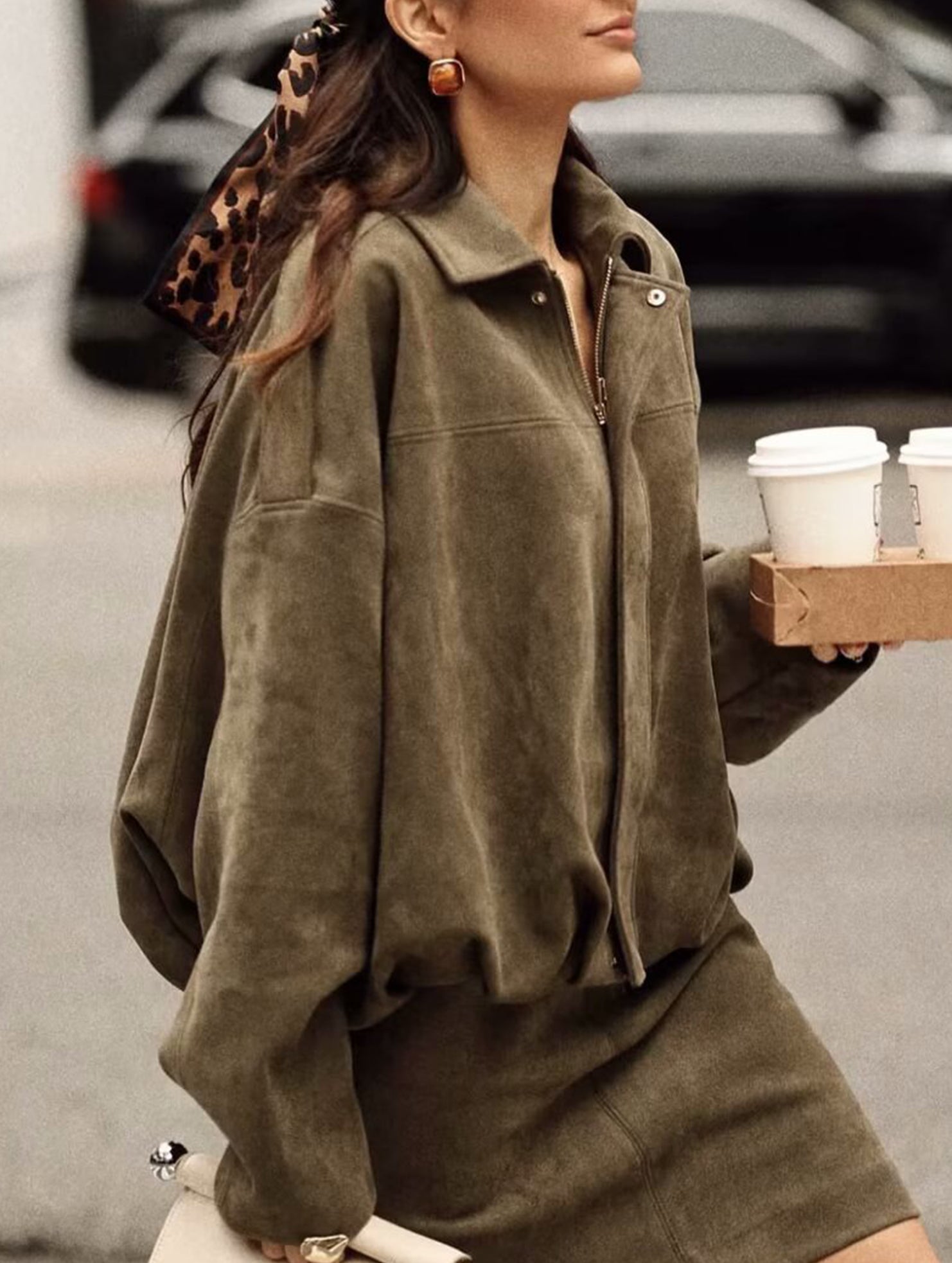 Vintage punk suede jacket