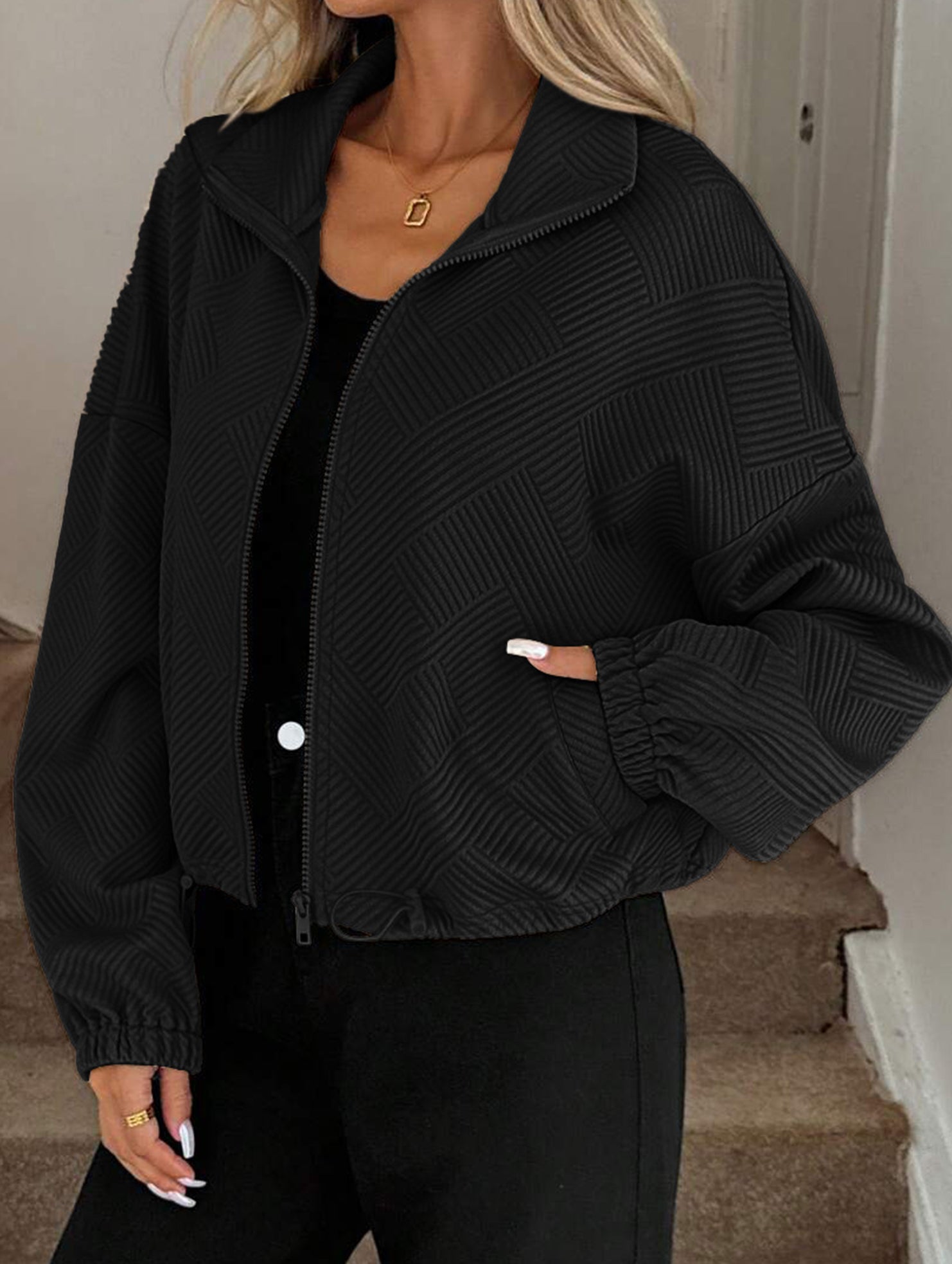 women's loose baseball jacket