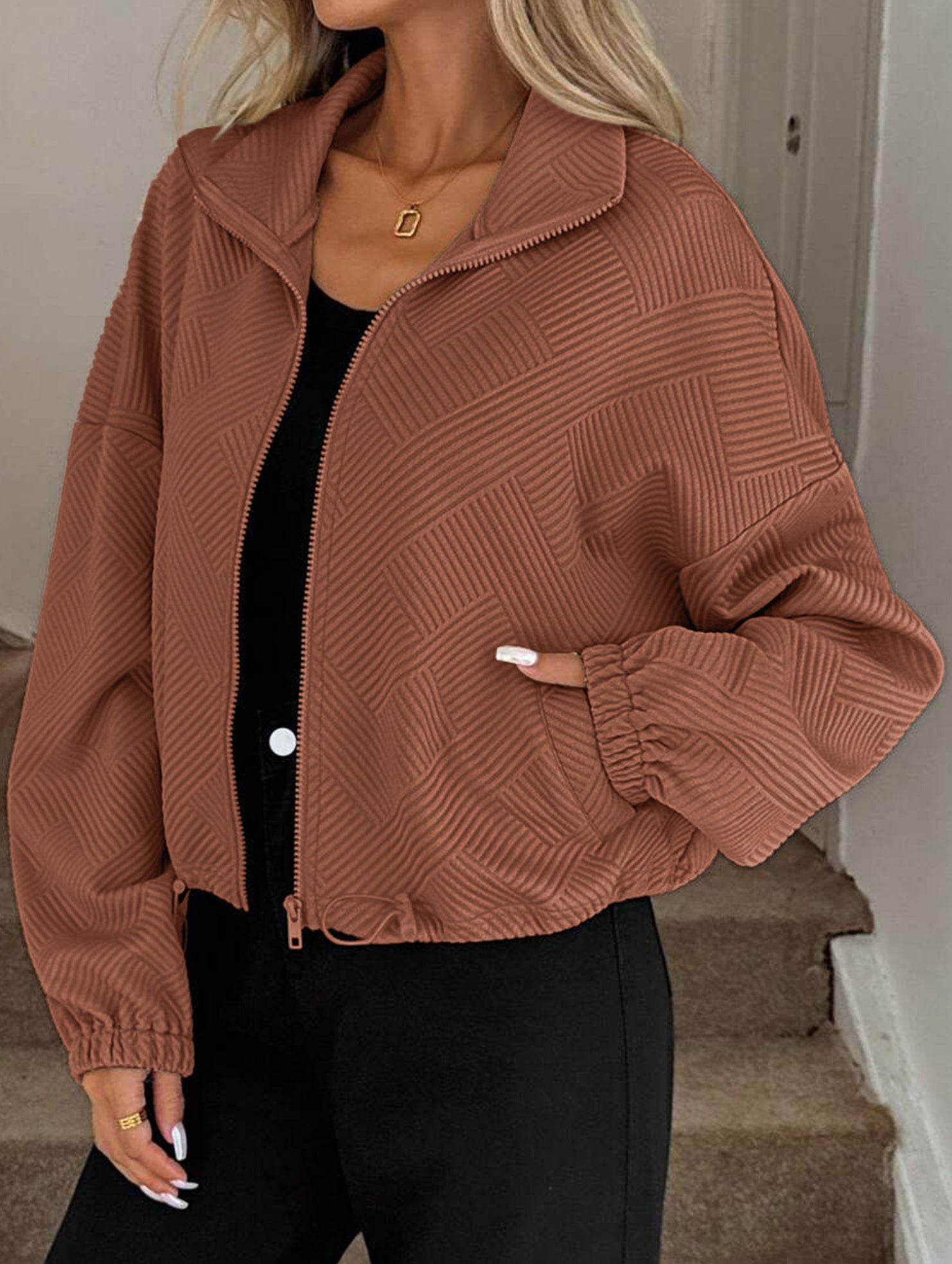 women's loose baseball jacket