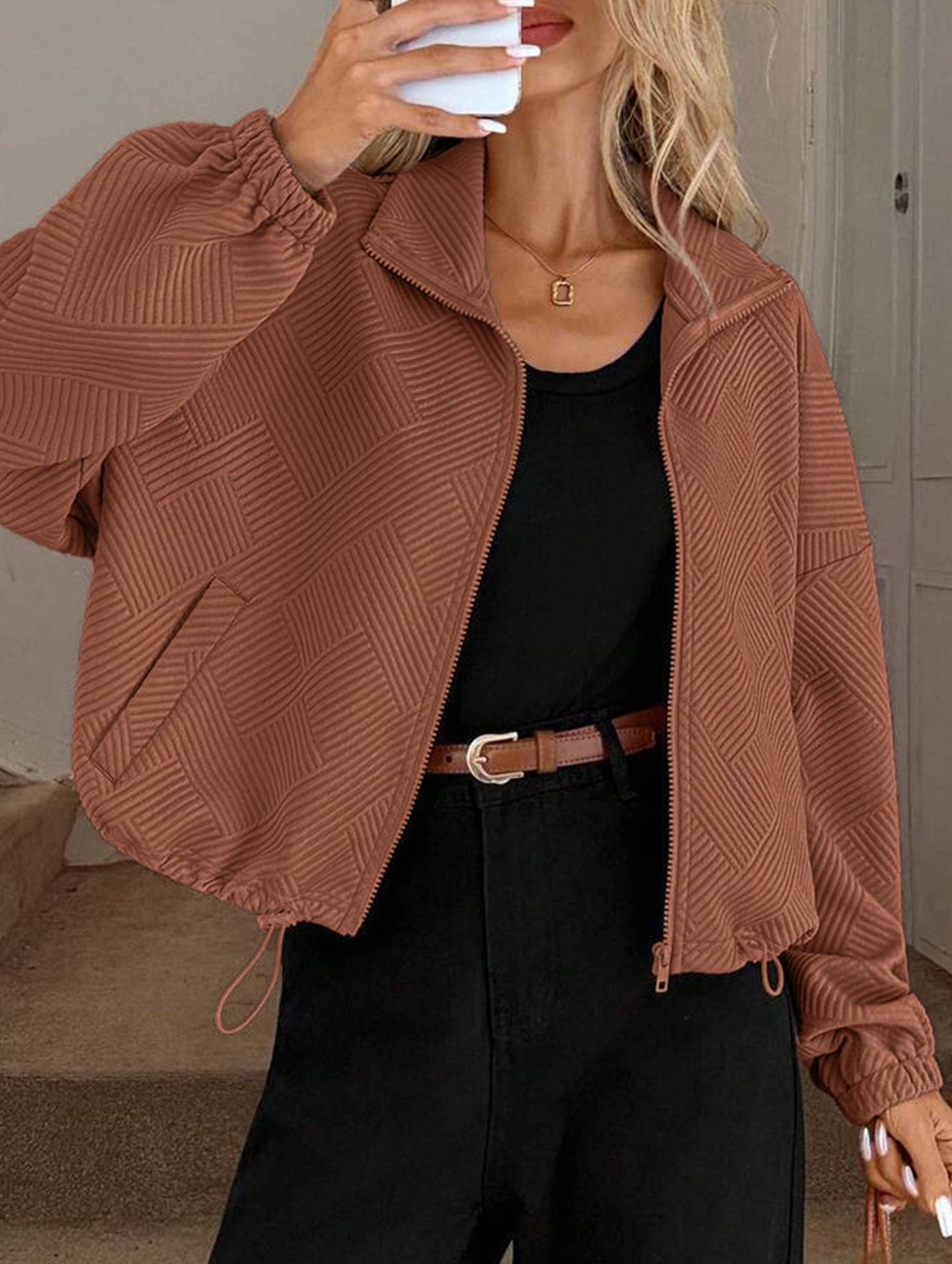 women's loose baseball jacket