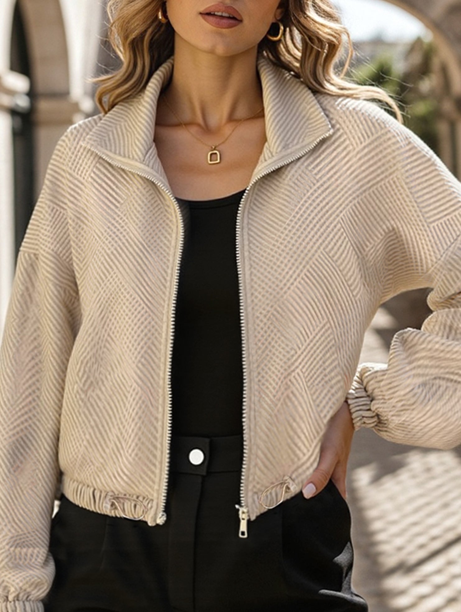 women's loose baseball jacket