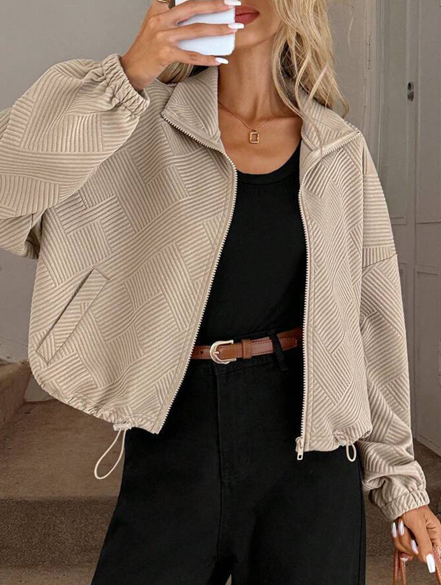 women's loose baseball jacket