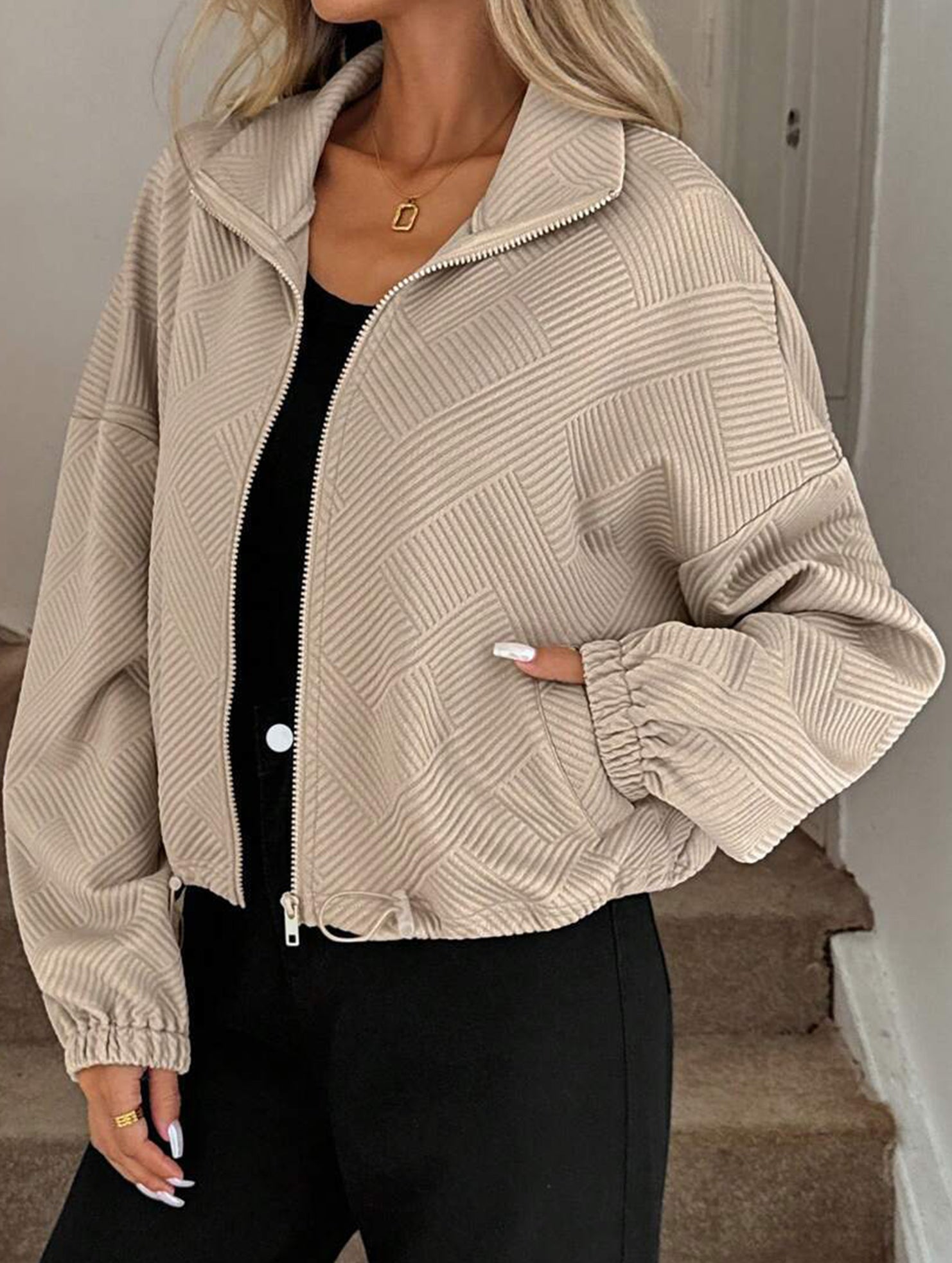 women's loose baseball jacket