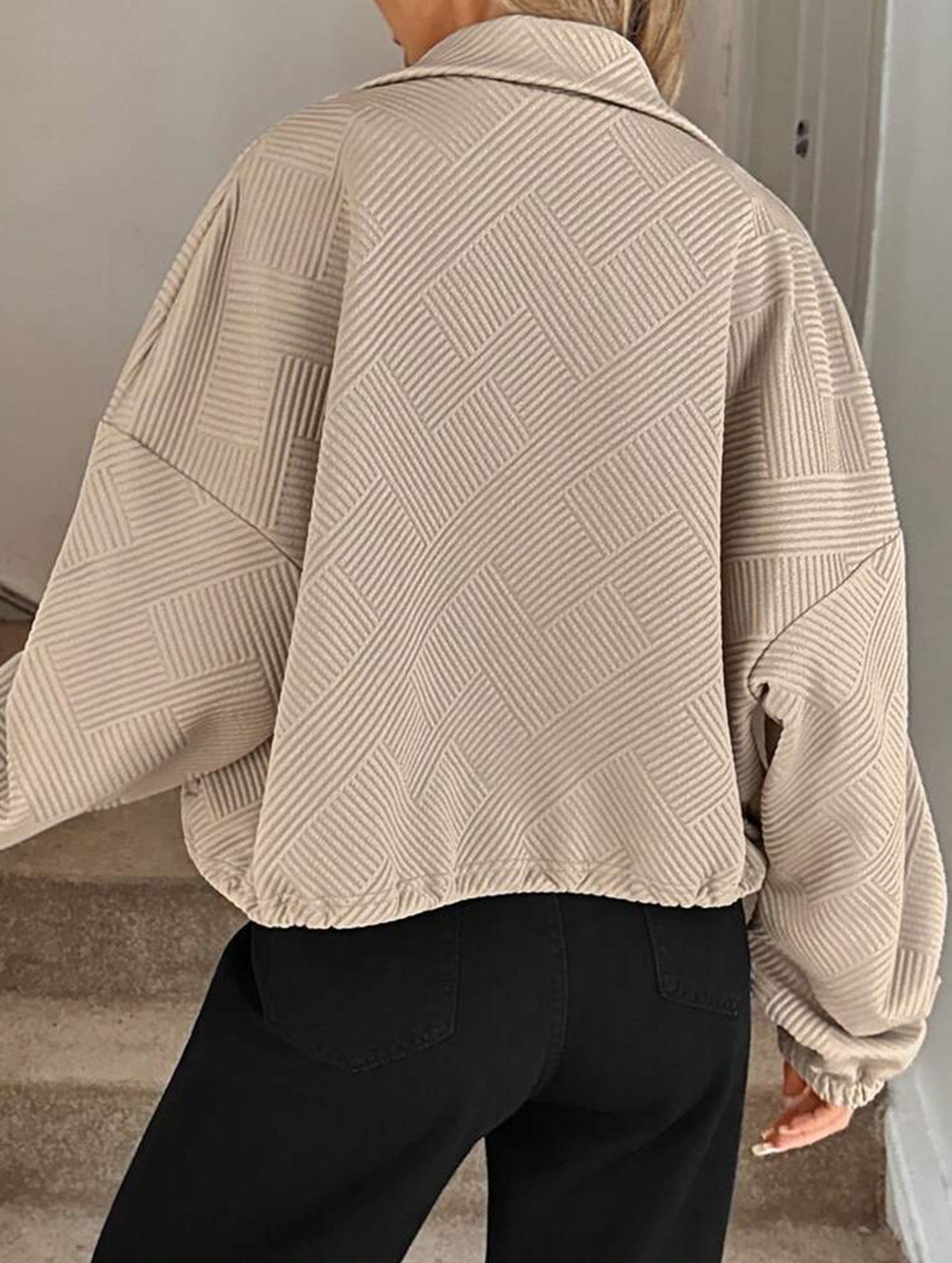 women's loose baseball jacket