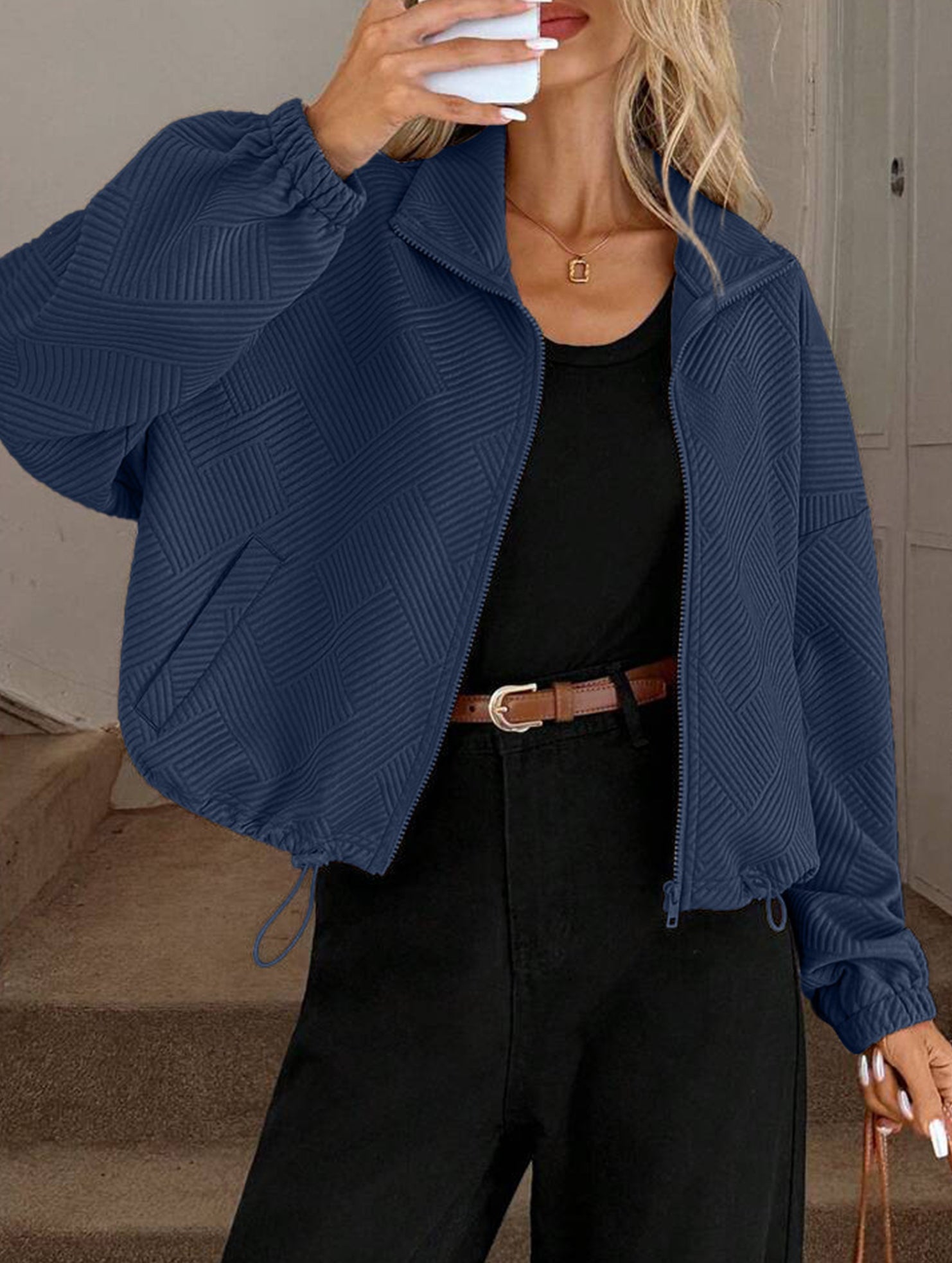 women's loose baseball jacket