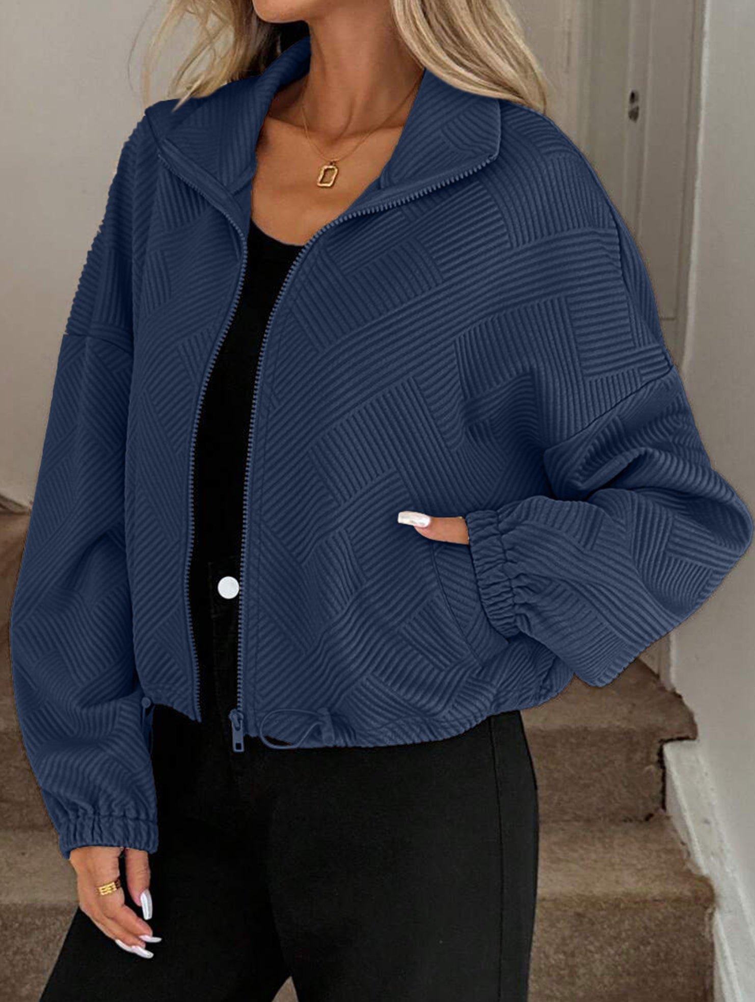 women's loose baseball jacket