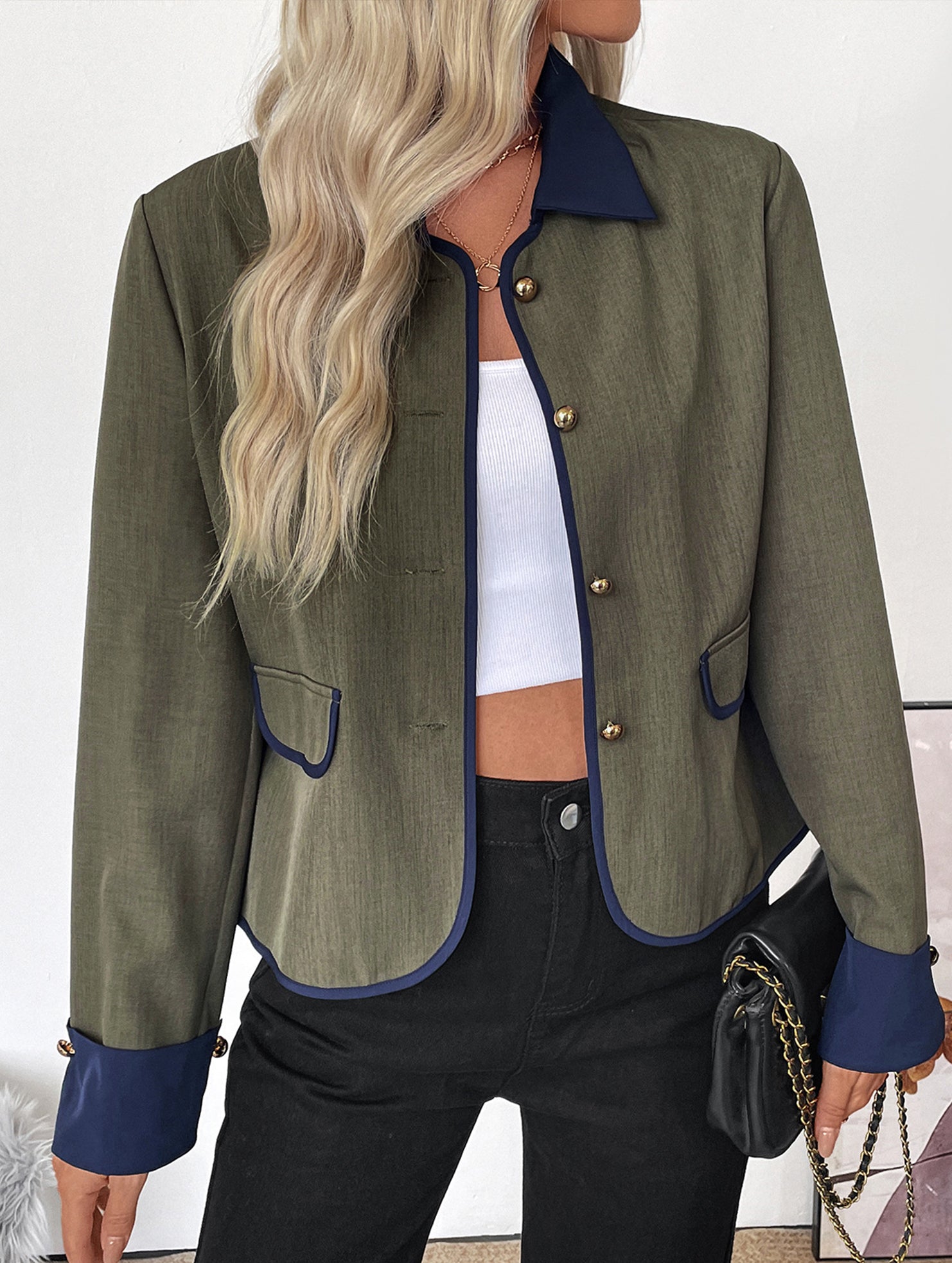 Retro patchwork Chanel-style jacket