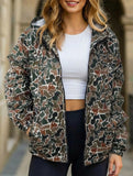 Camouflage long-sleeved zip-up jacket