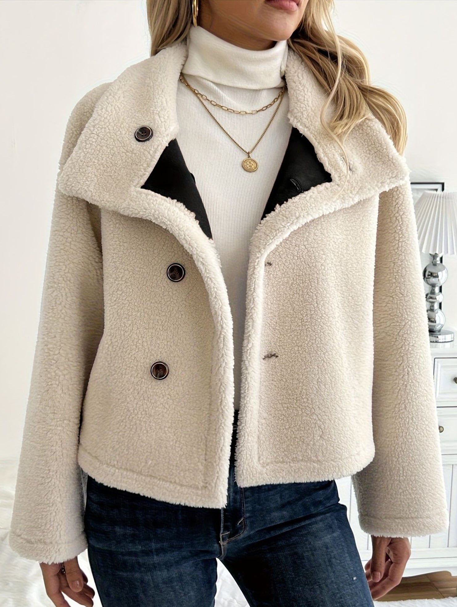 Warm and comfortable long-sleeved jacket