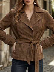 American retro lapel jacket for women_CWOJA01807