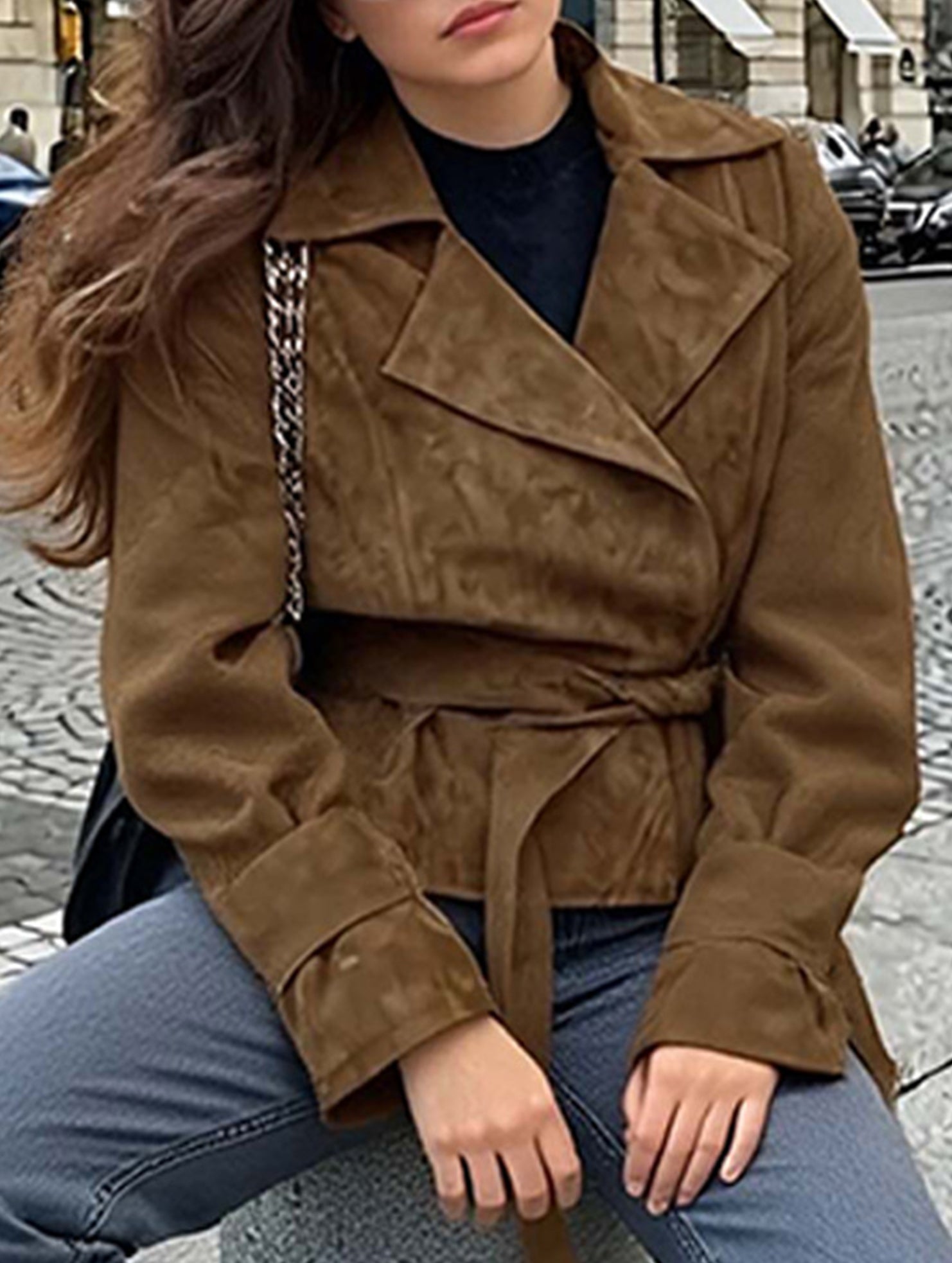 American retro lapel jacket for women_CWOJA01807