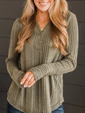 Casual loose V-neck pullover sweater