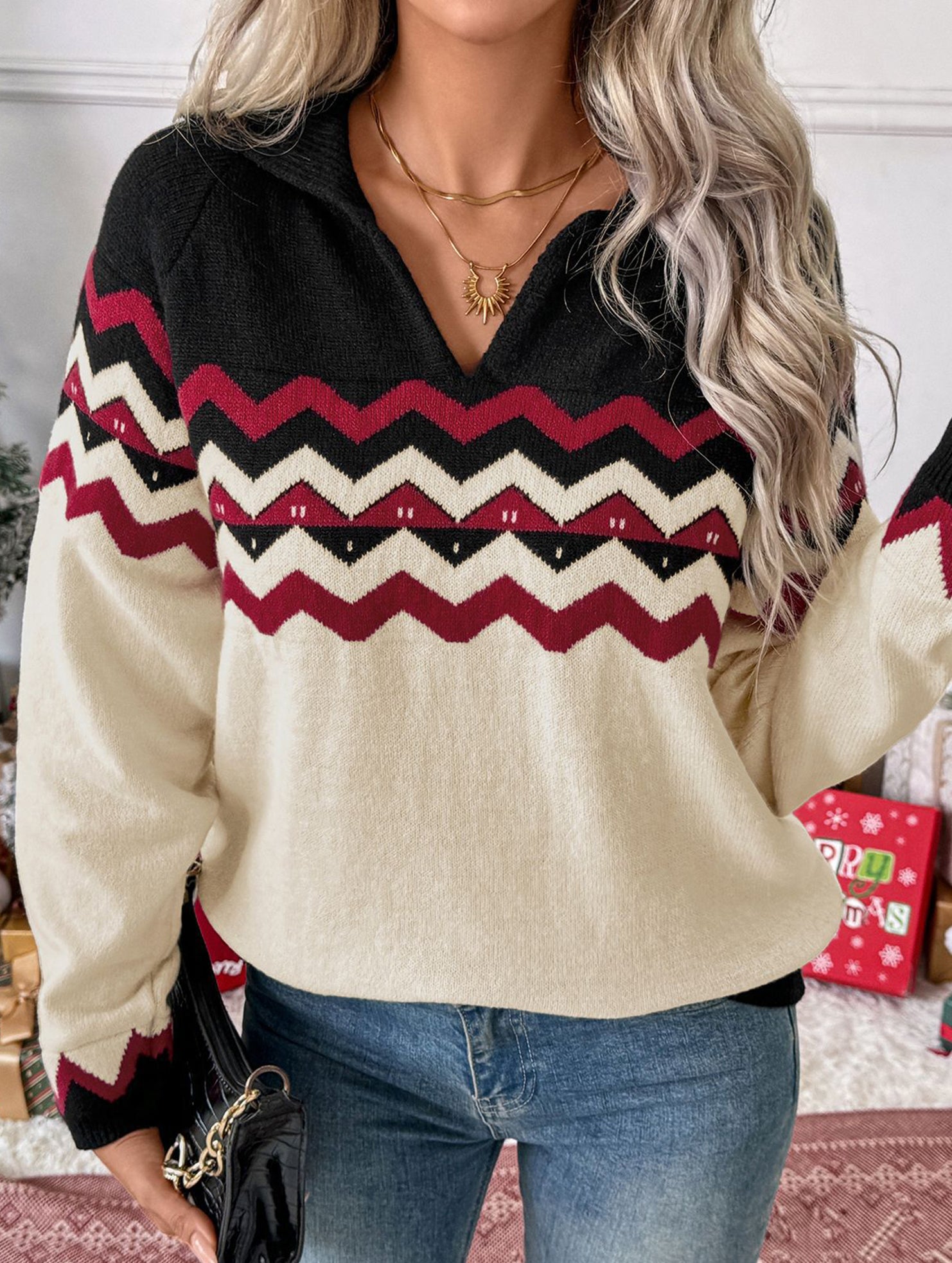 Christmas atmosphere pullover sweater
