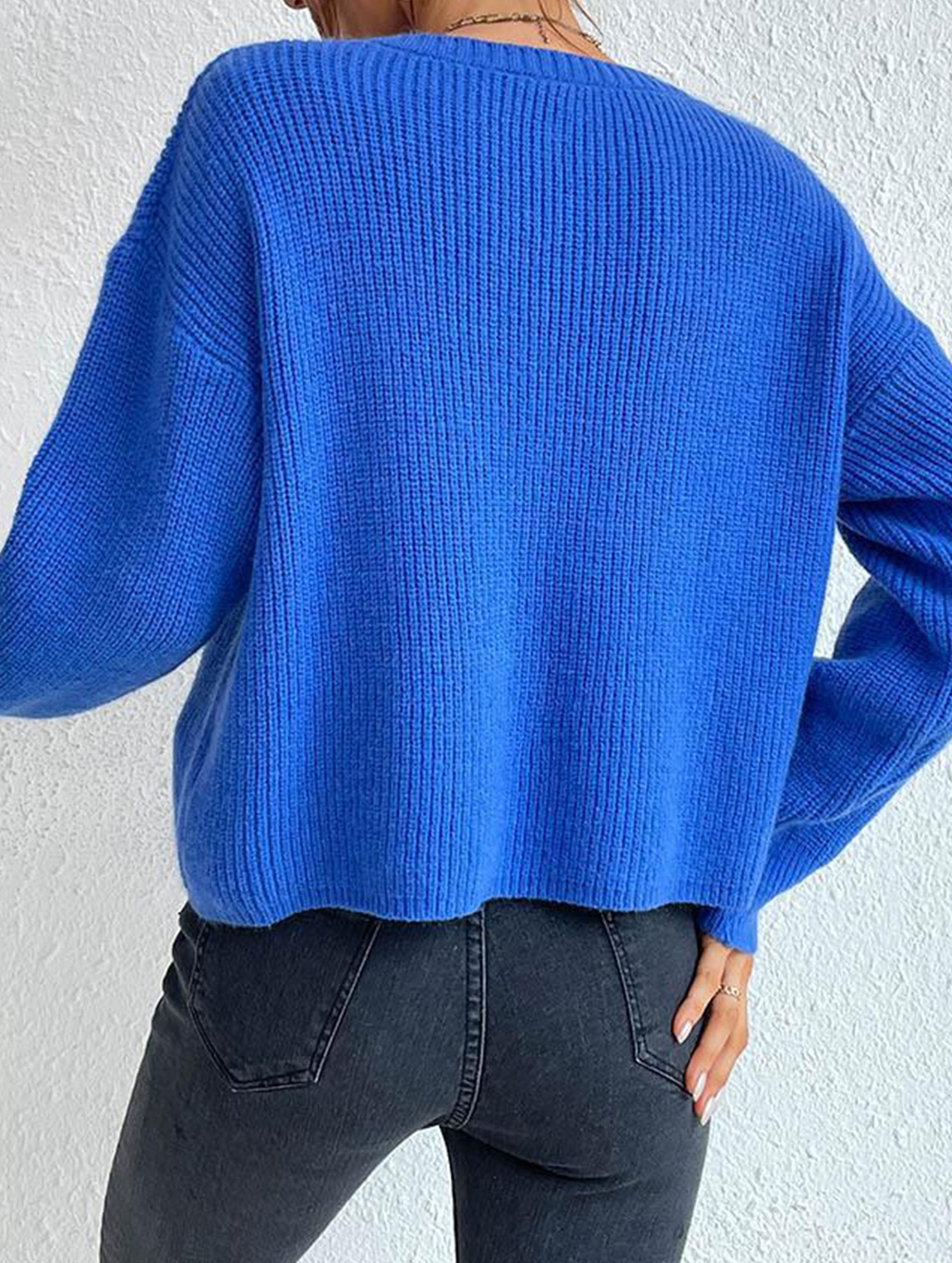 Warm loose long-sleeved sweater