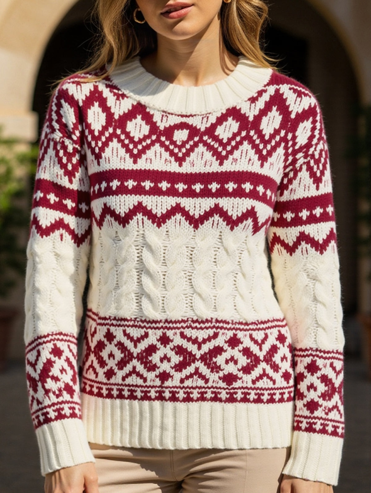 Vintage Christmas Crew Neck Sweater