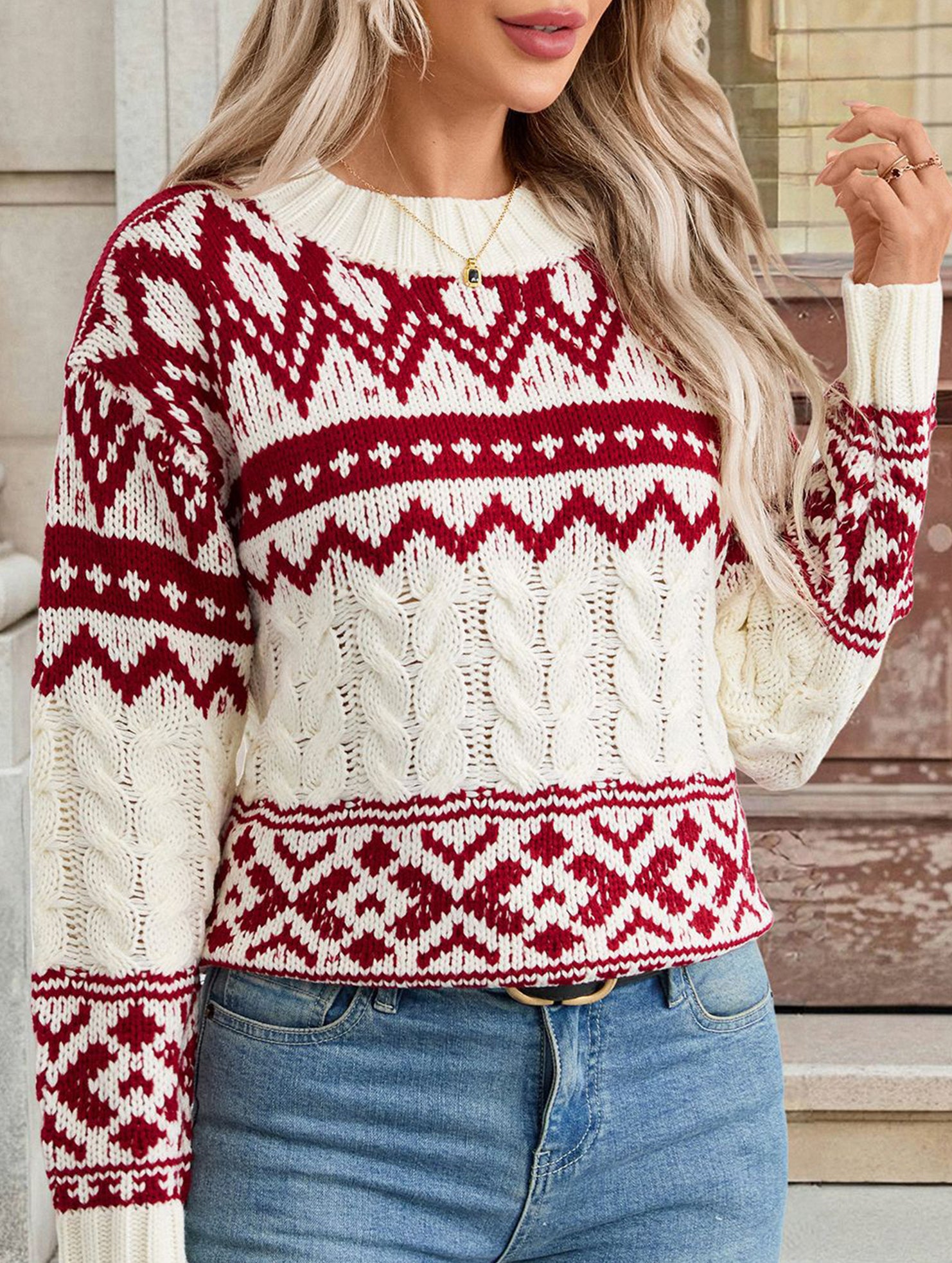 Vintage Christmas Crew Neck Sweater