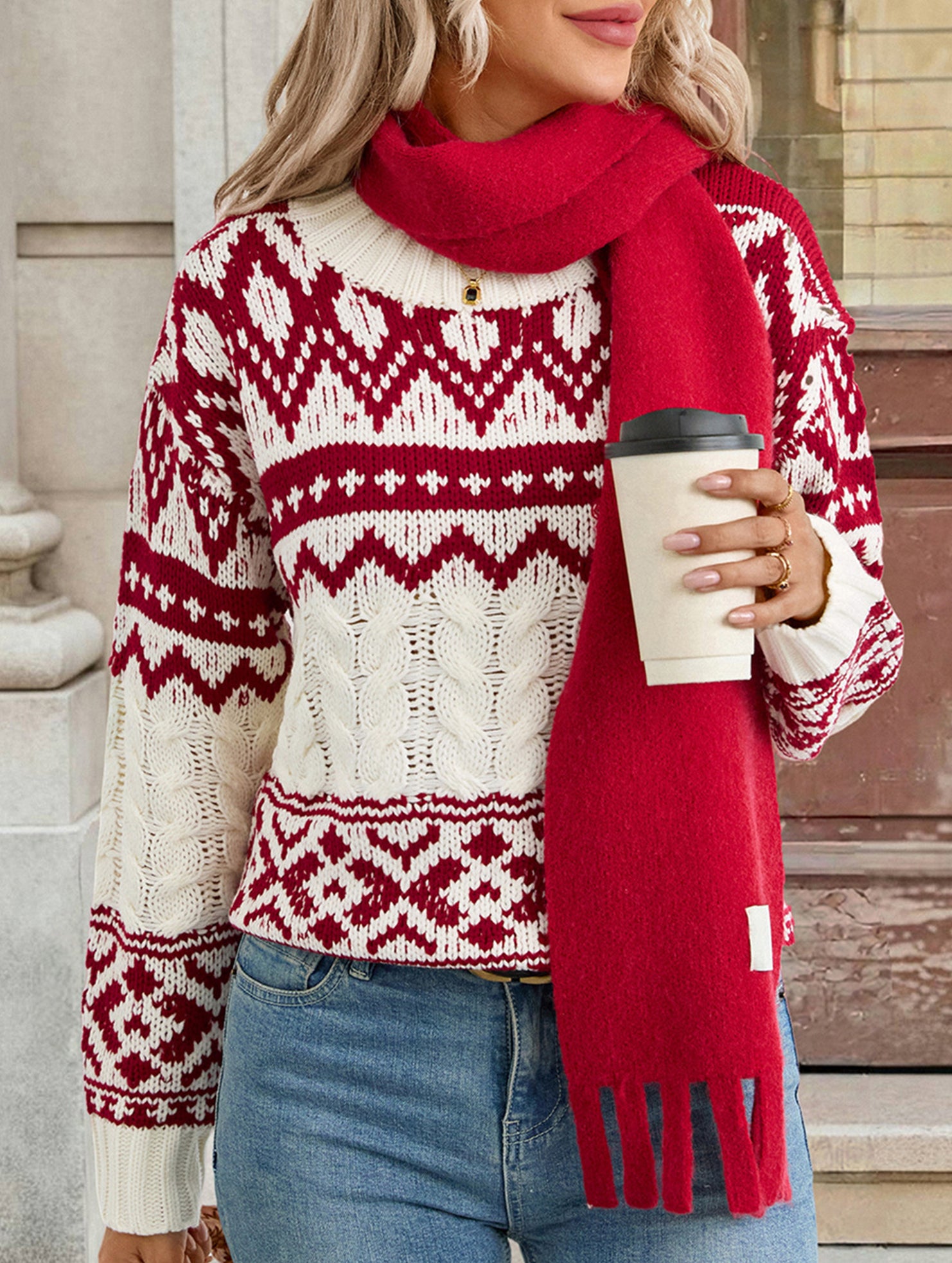 Vintage Christmas Crew Neck Sweater