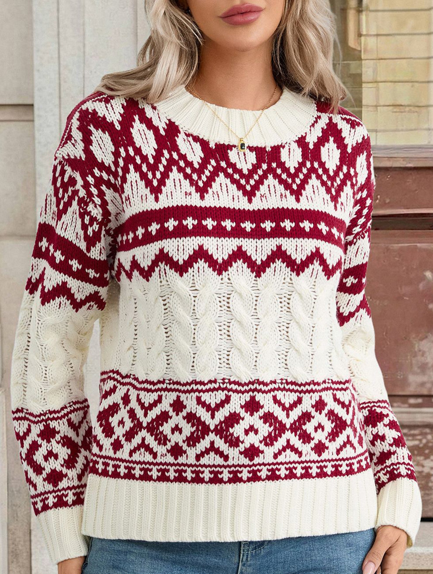 Vintage Christmas Crew Neck Sweater