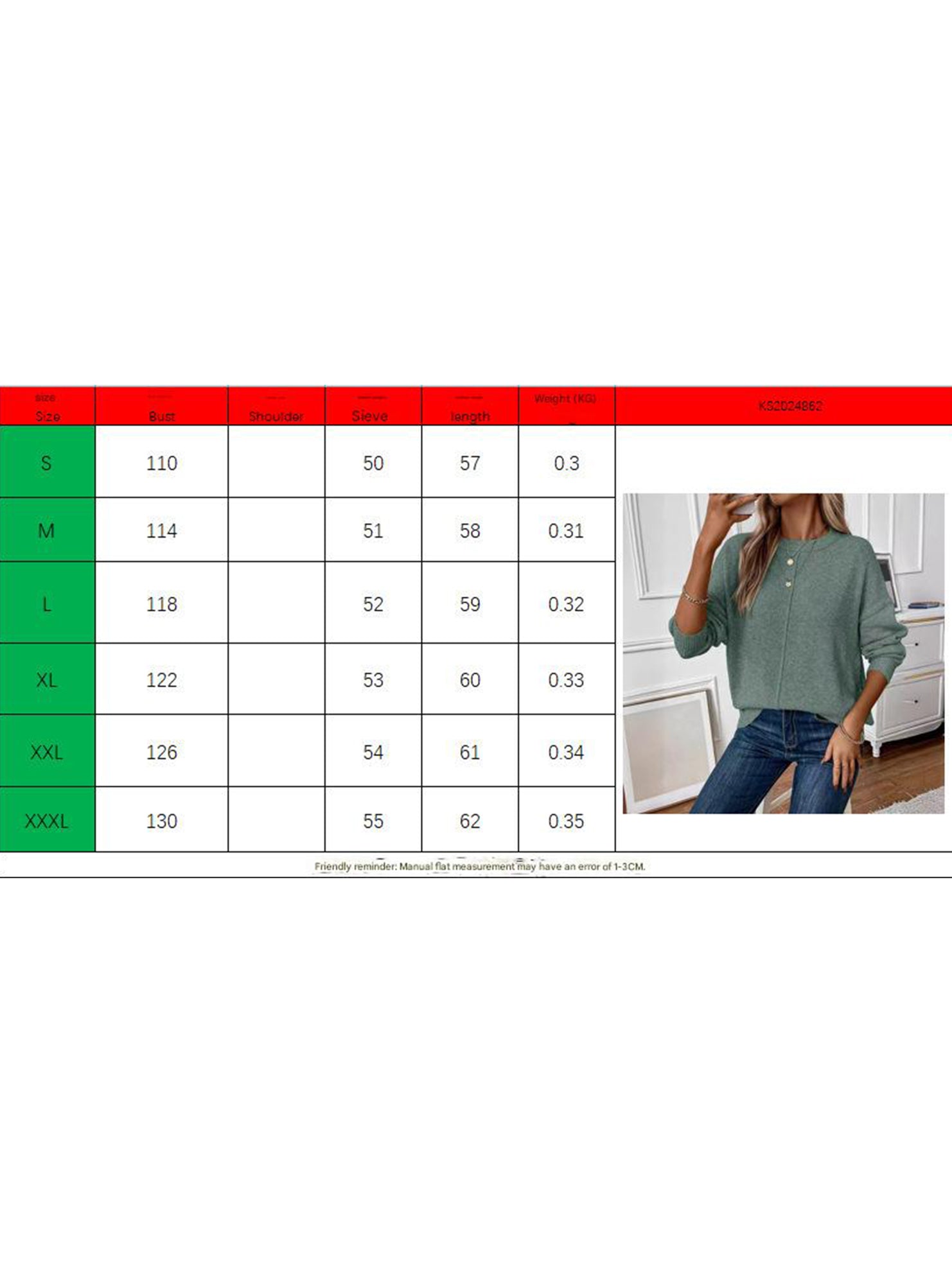 Casual pullover solid color sweater