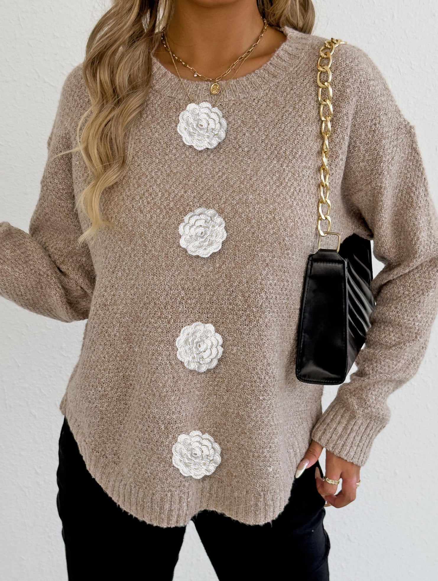 casual bottoming shirt pullover sweater