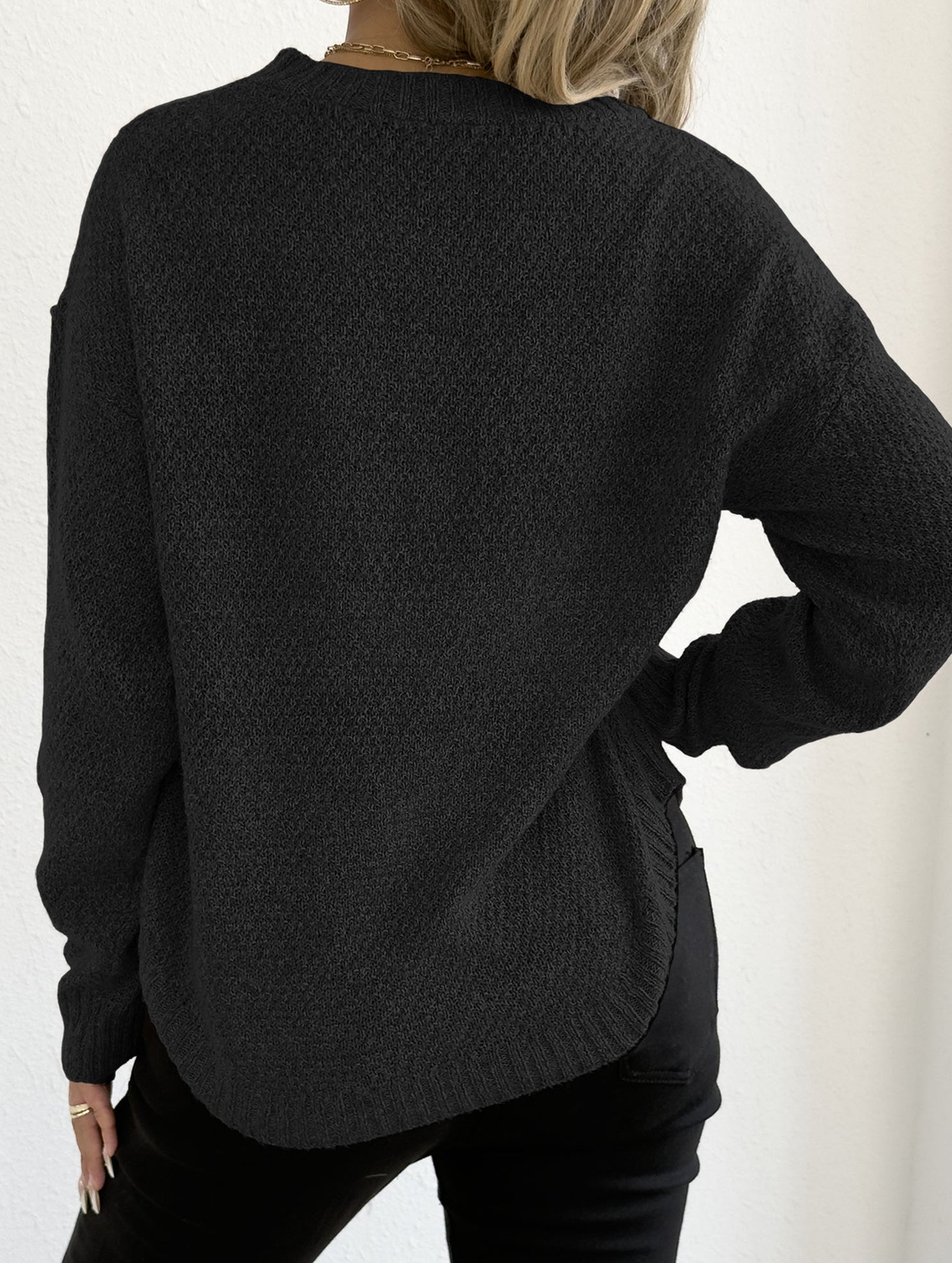 casual bottoming shirt pullover sweater