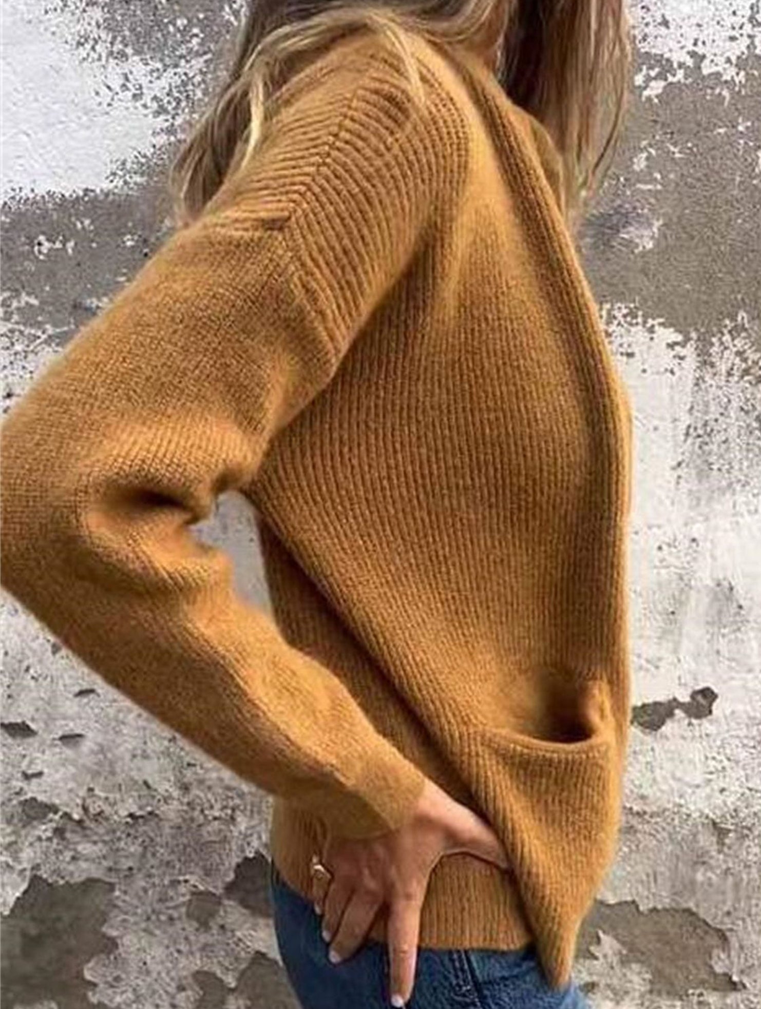 minimalist stand-collar zip-up knit cardigan