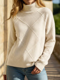 Versatile loose-fitting turtleneck warm sweater