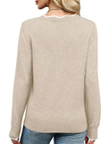 Solid color base layer knit sweater