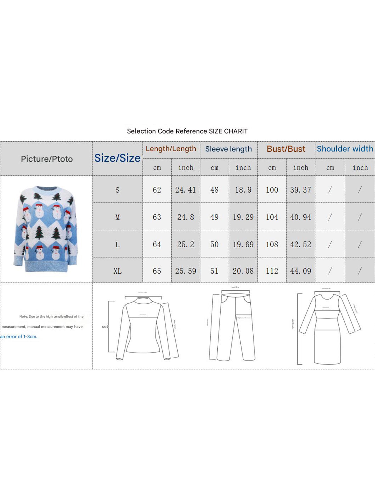 Casual Christmas Crew Neck Knit Sweater