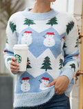 Casual Christmas Crew Neck Knit Sweater