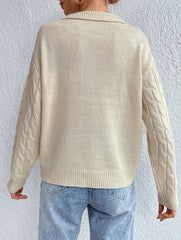 Versatile cable knit sweater