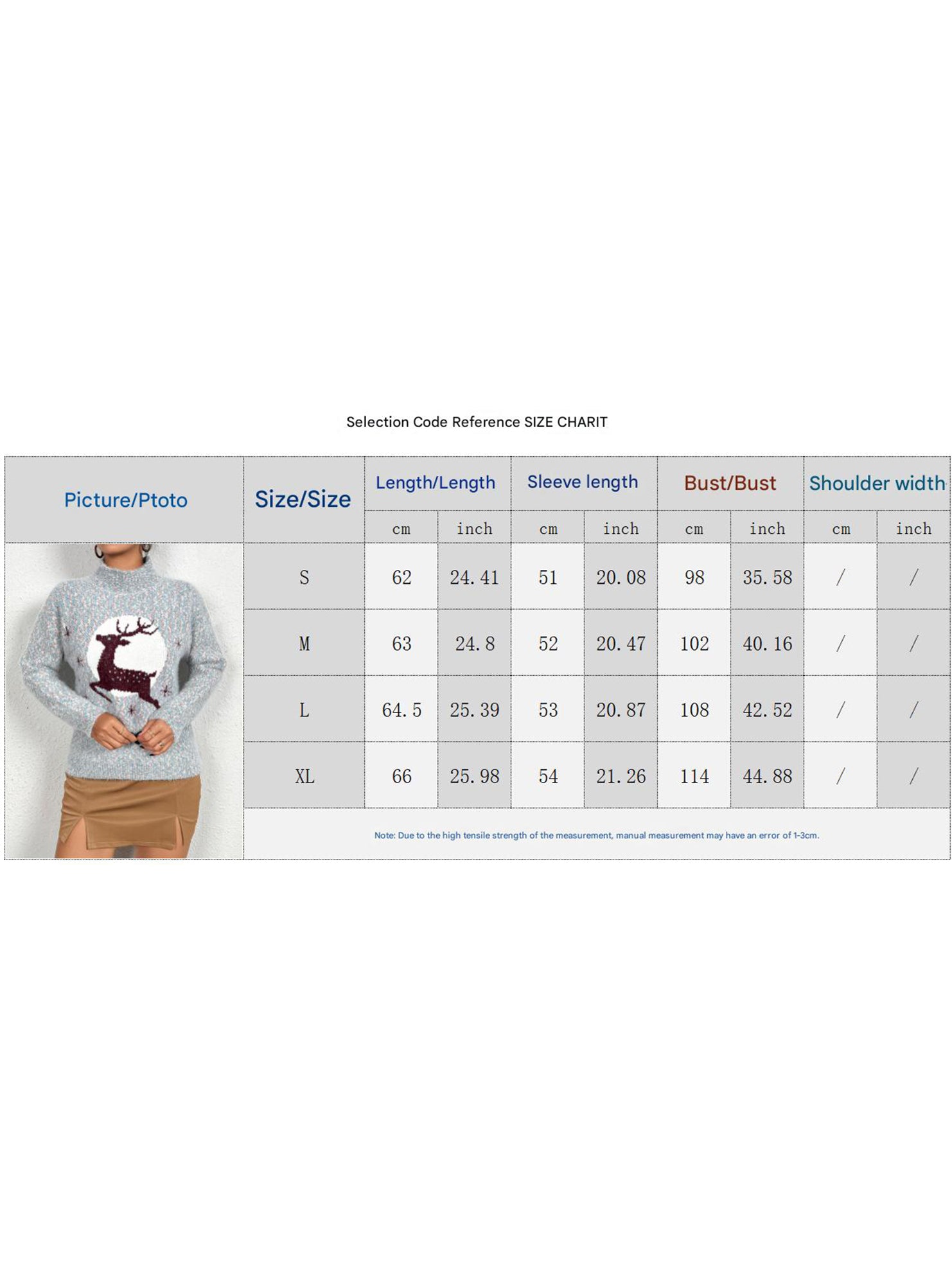 Stylish turtleneck Christmas sweater