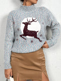 Stylish turtleneck Christmas sweater
