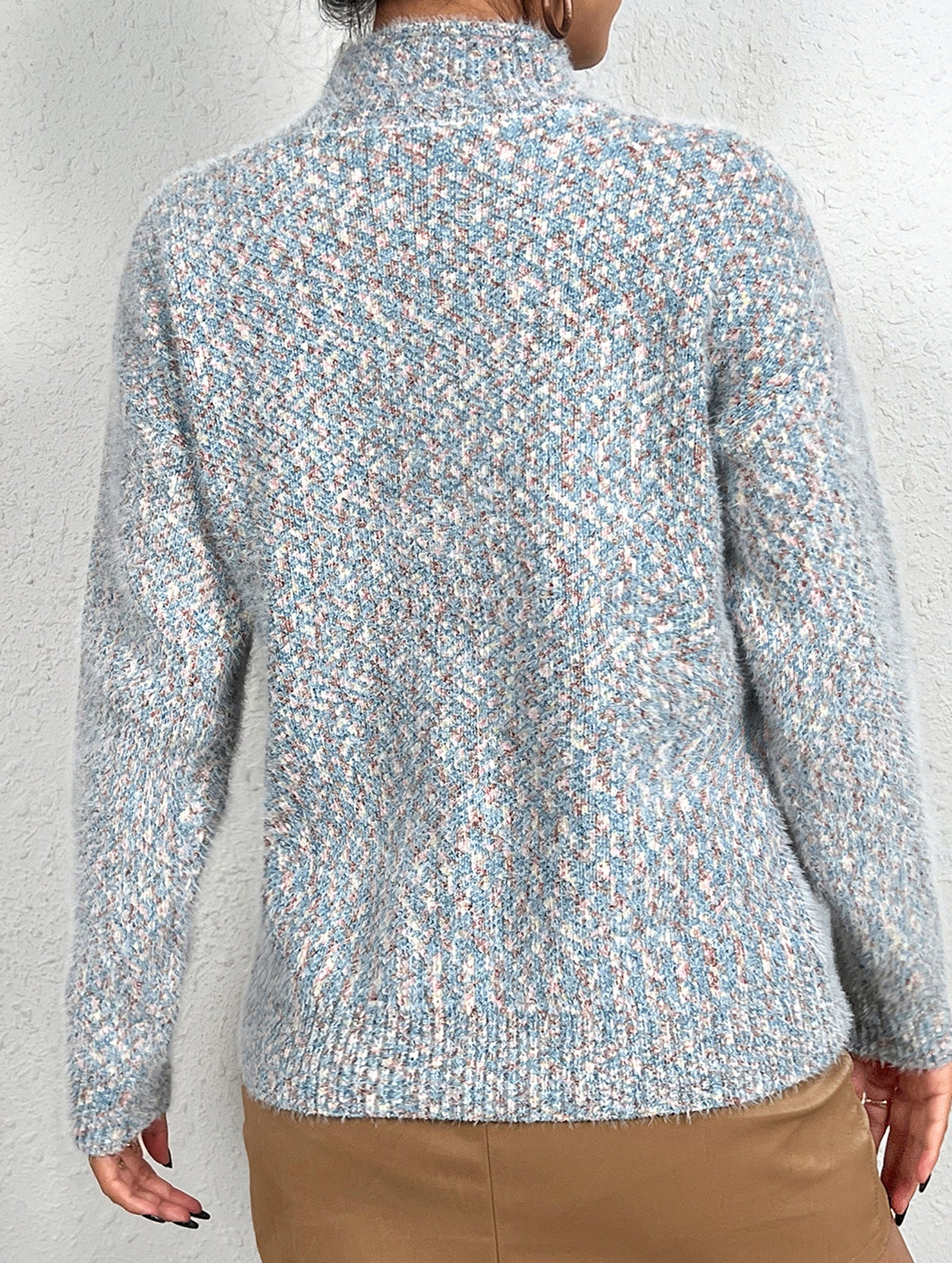 Stylish turtleneck Christmas sweater