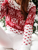 Christmas Snowflake Long-Sleeved Sweater