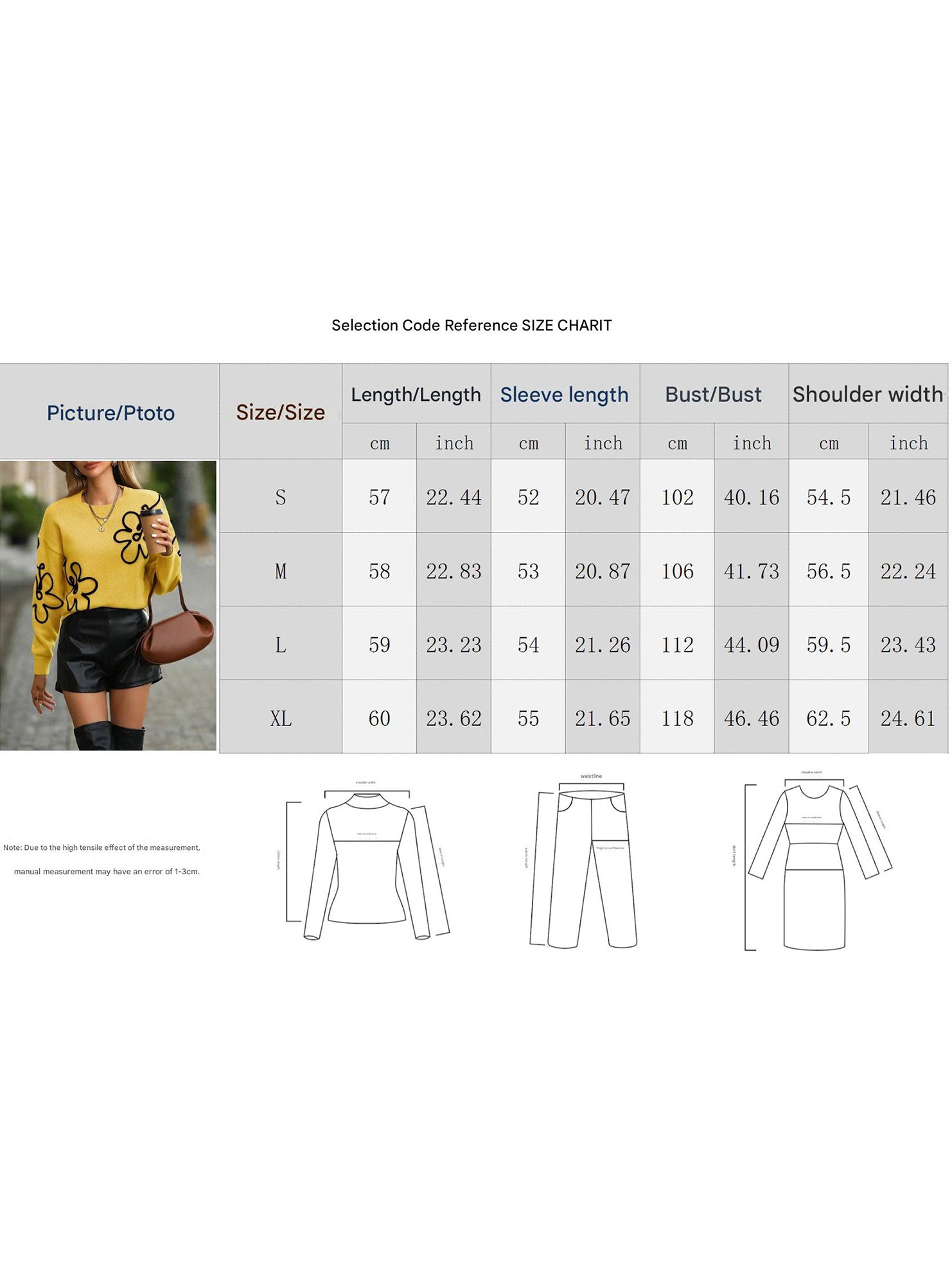 Stylish round neck jacquard knit sweater