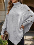 Stylish turtleneck long-sleeved knitwear