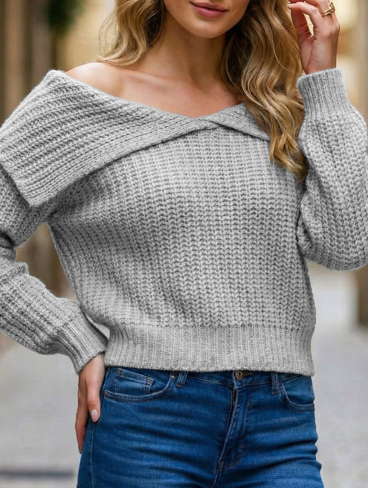 Sailor Collar Short Knit Sweater