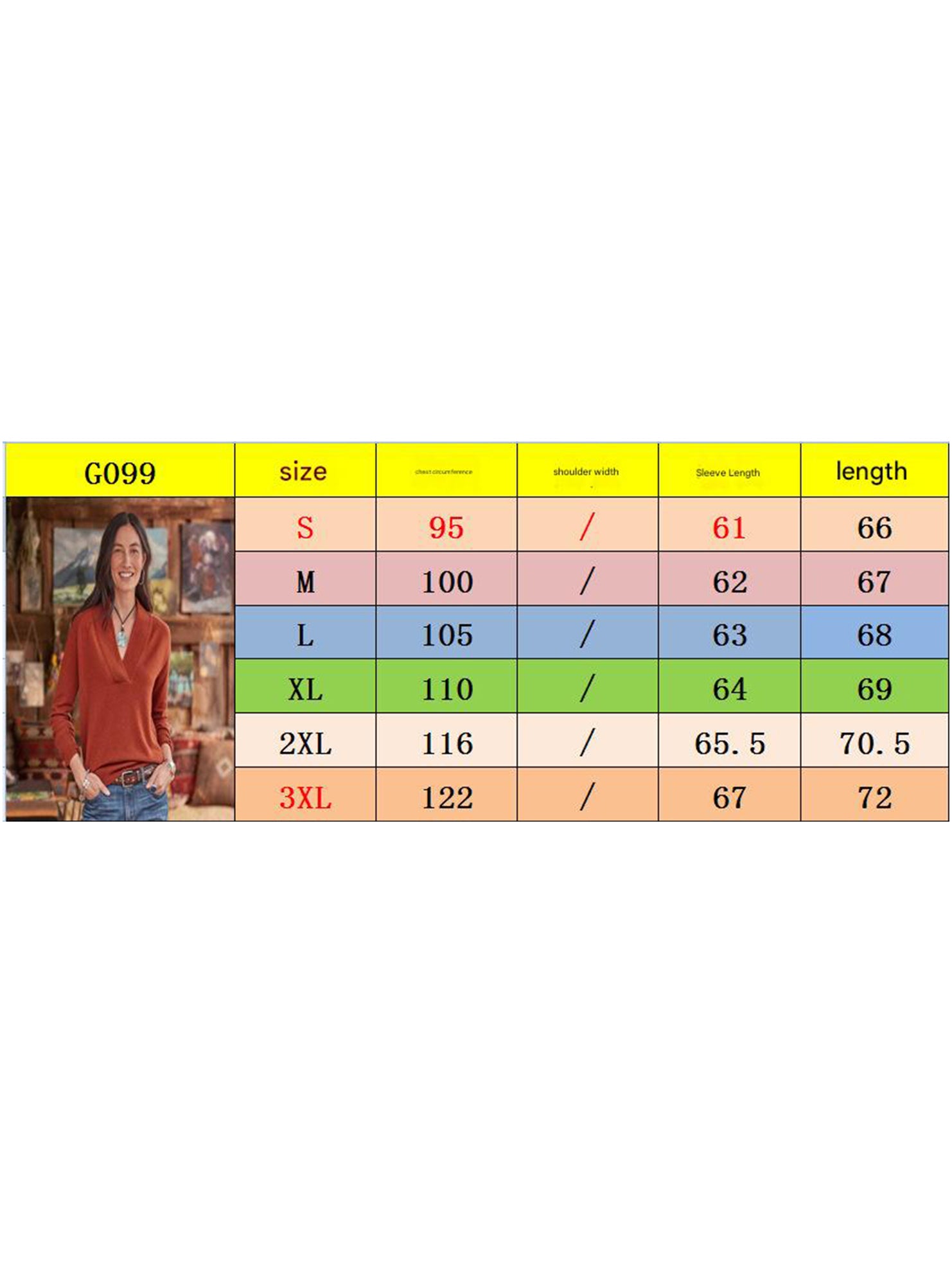 V-neck solid color loose long-sleeved top for women_CWOSWL09206