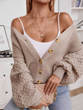 Vintage Loose Knit Cardigan Long Sleeve