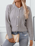 Vintage Button Knit Cardigan Long Sleeve_CWOSWL09269