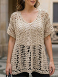 Crochet Hollow Beach Knit Top