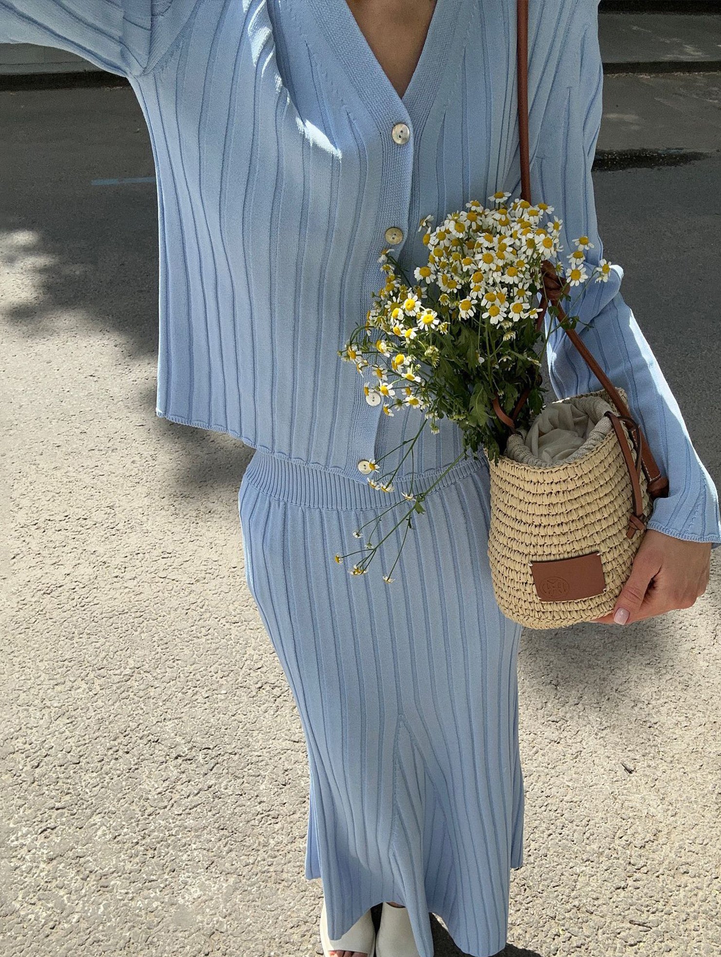 Versatile V-neck cardigan slim maxi dress