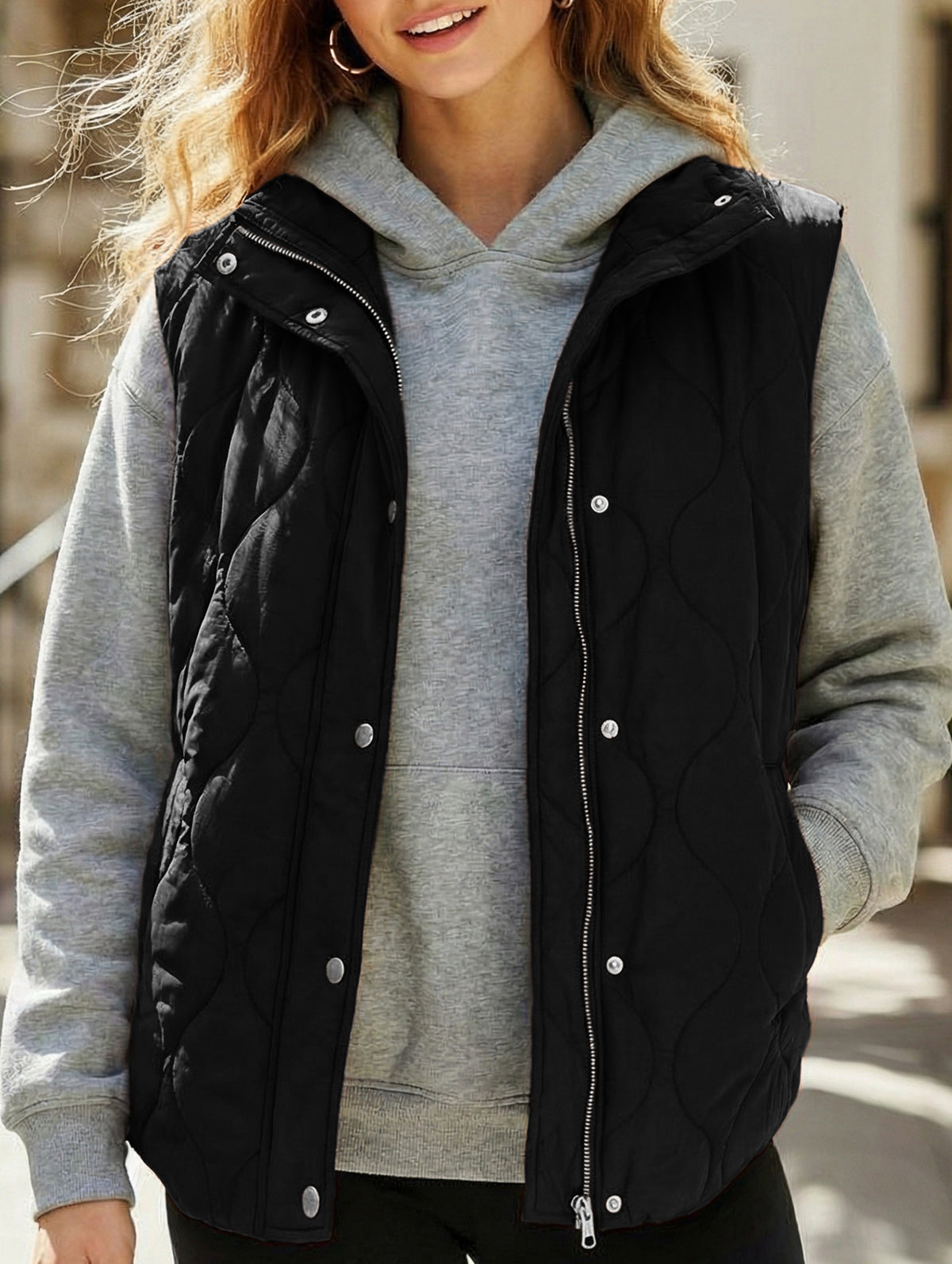 Fashionable and casual solid color cotton vest_CWOV00324