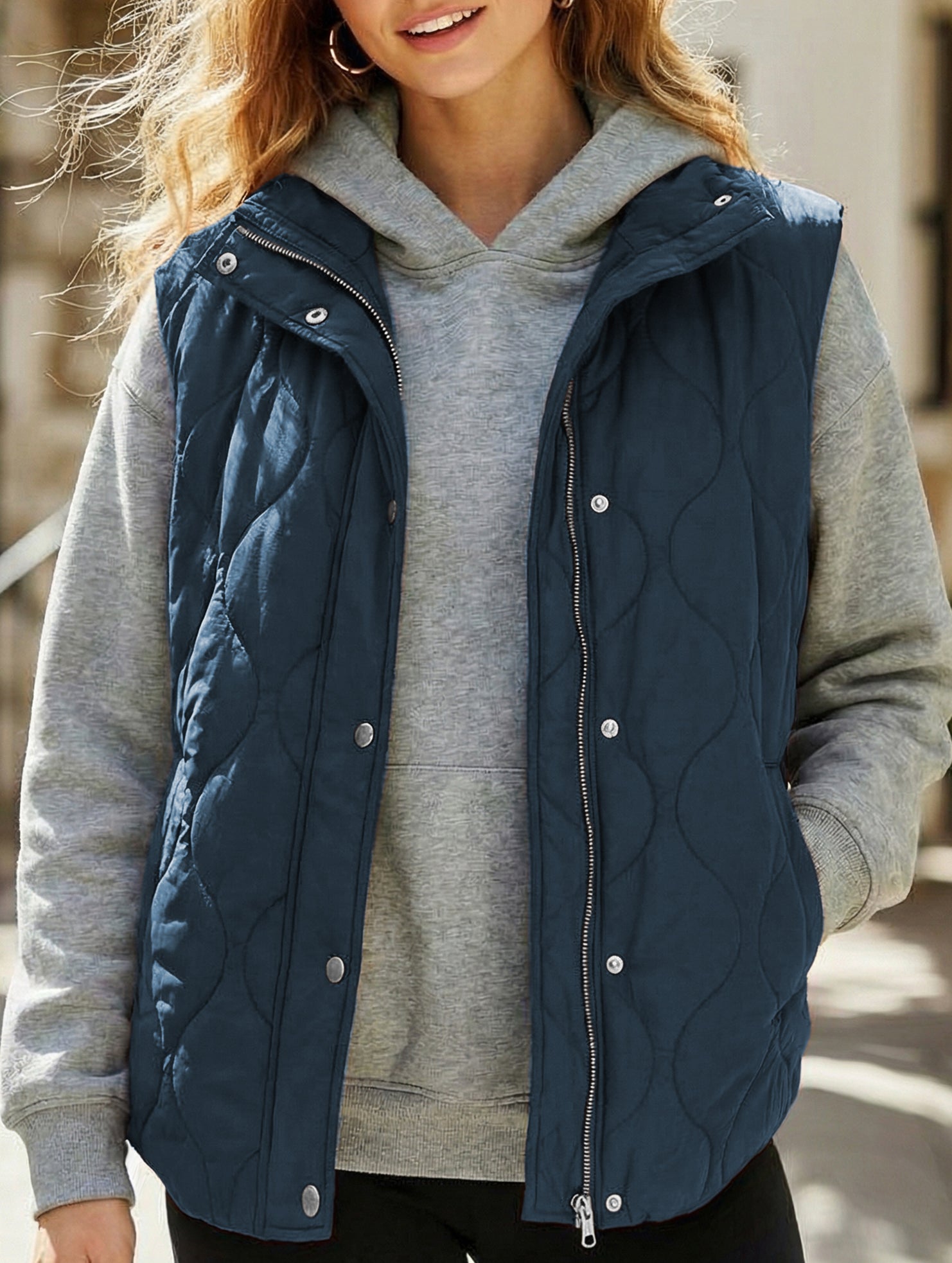 Fashionable and casual solid color cotton vest_CWOV00324